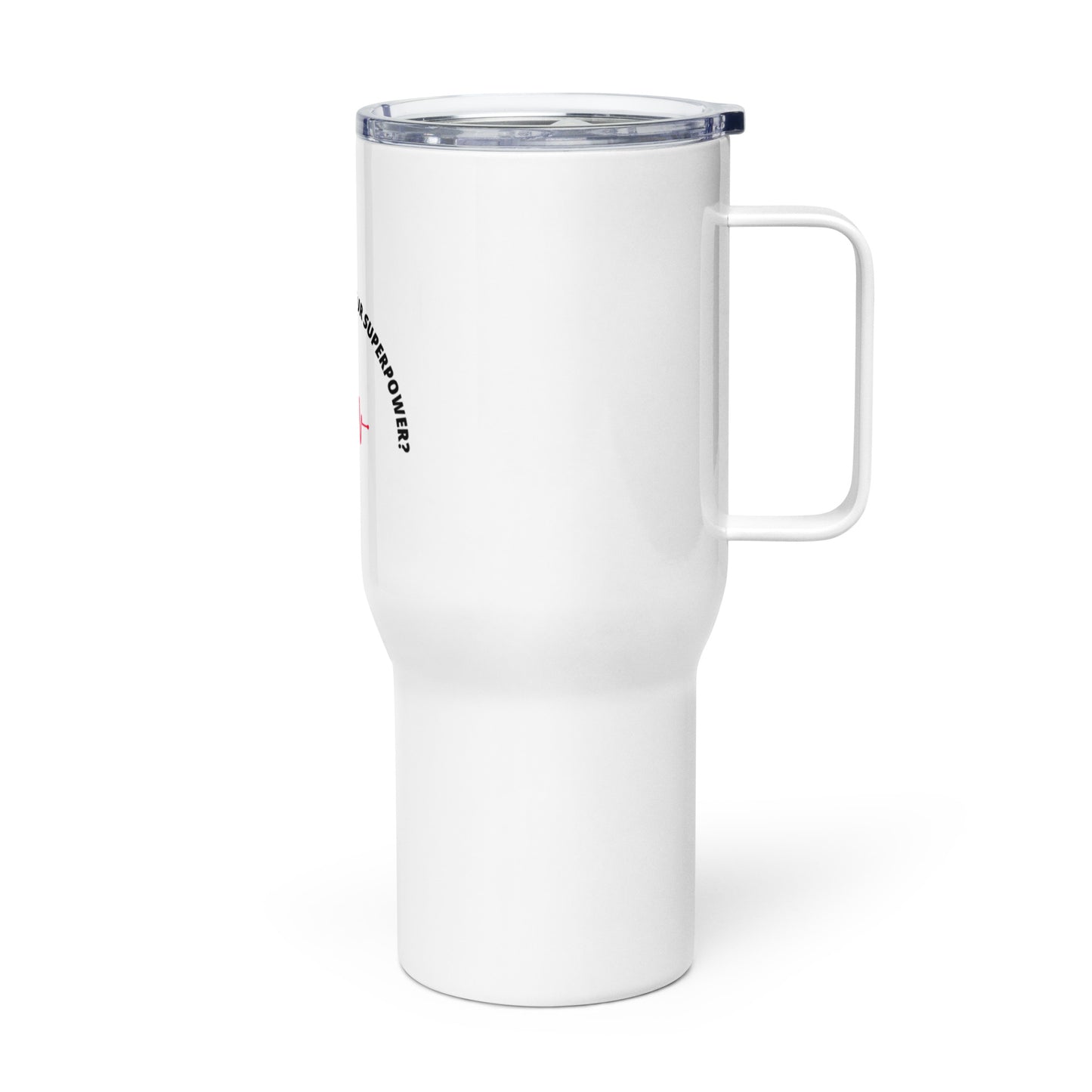 Travel mug with a handle